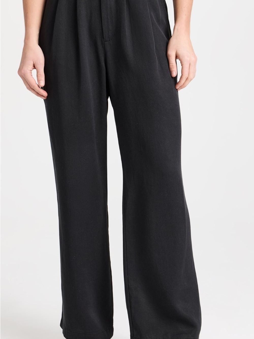 Reformation Black Wide-Leg Pants
